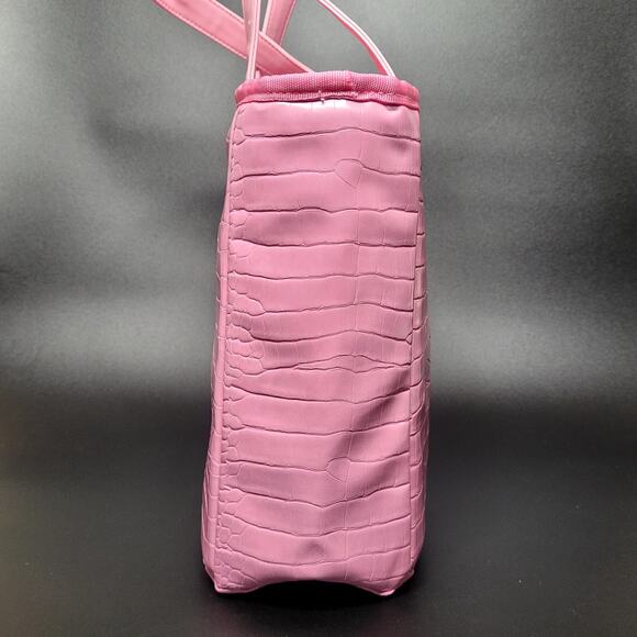 Paris Hilton Pink Faux Croc Zippered Insulated Lunch Bag Tote 12 X 10‎ X 5 NWT - Picture 10 of 11